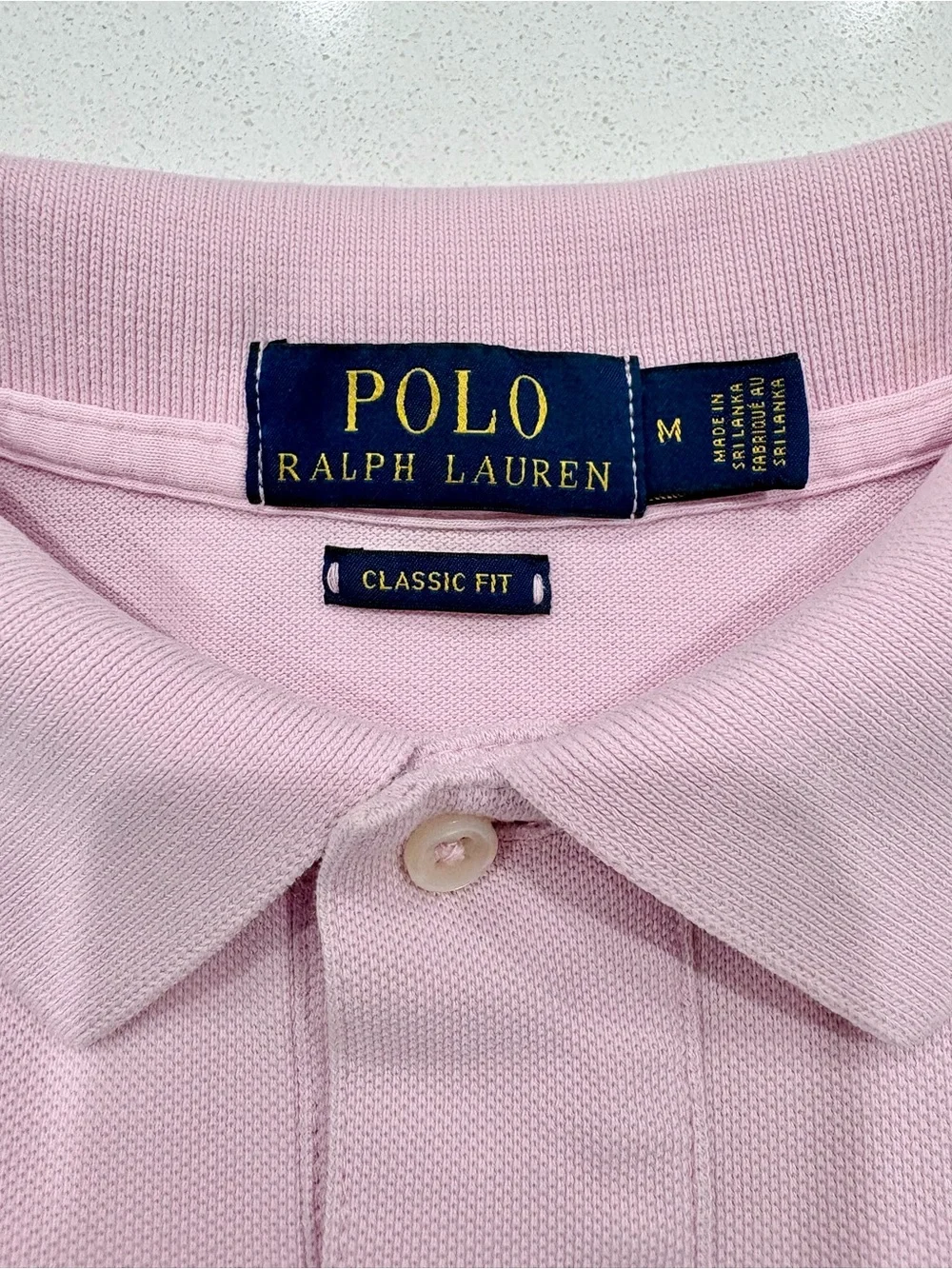 Ralph Lauren Light Pink Polo with Blue Pony Embroidery